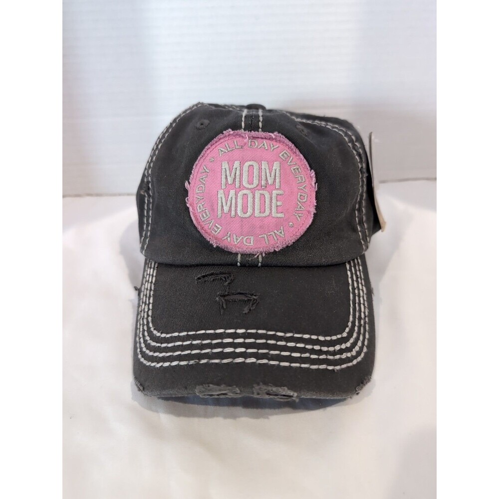 MOM MODE All Day Every Day KBETHOS Adjustable Cap/Hat BLACK/PINK NWT